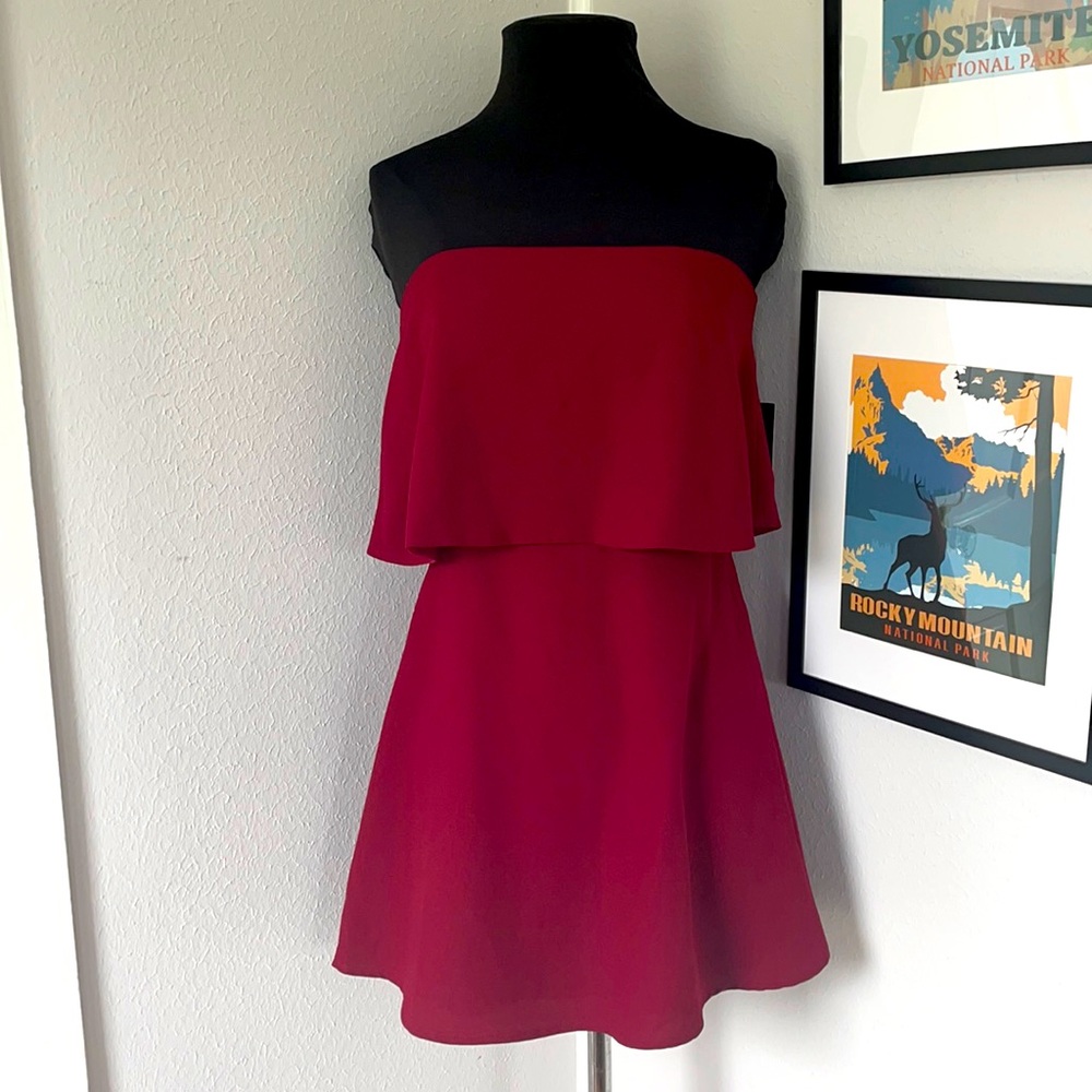 NWT strapless red dress